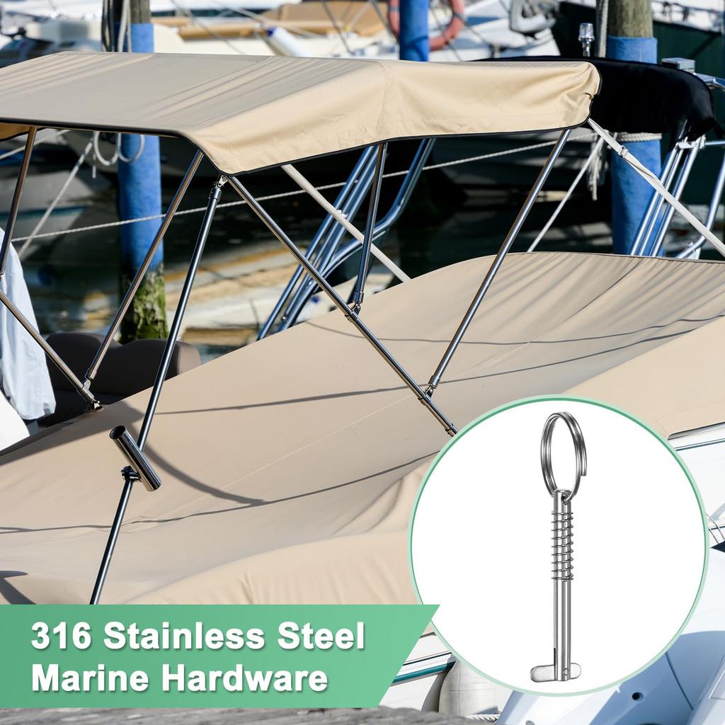 M METERXITY 4 Pack Fast Release Pins 316 Stainless Steel 6.3mm Diameter 65mm Long