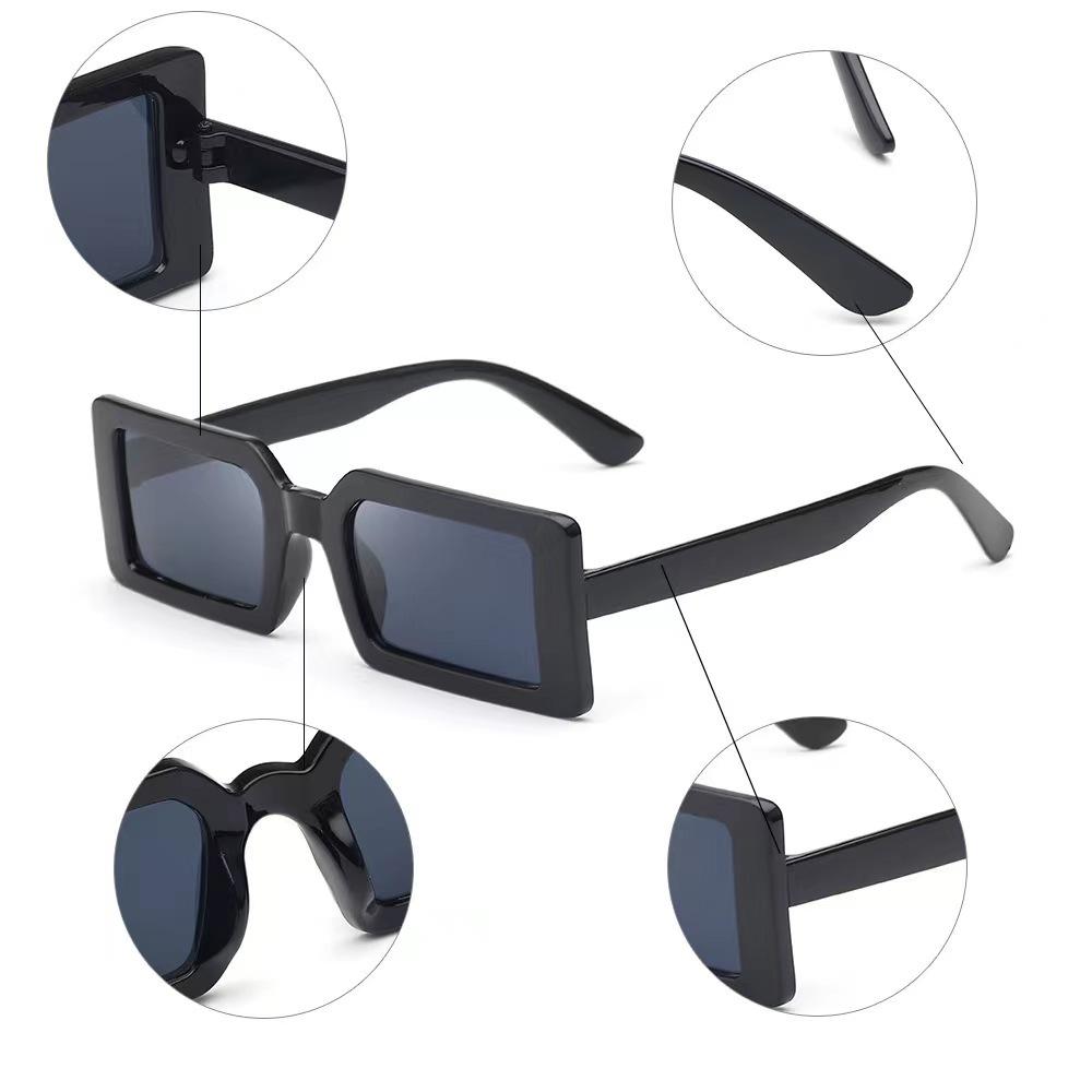 Rectangle Small Frame Retro Sunglasses Women'S Trend Glasses Men'S Sunglasses