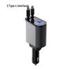 120W Aluminum Alloy Car Charger with Retractable Cable, Super Fast Charging, Four-in-One for Apple Devices