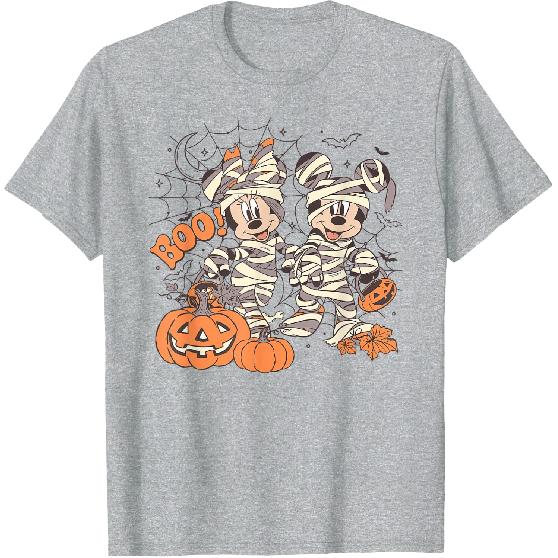 Disney Mickey and Friends Halloween Boo! Mummy Mickey Minnie T-Shirt