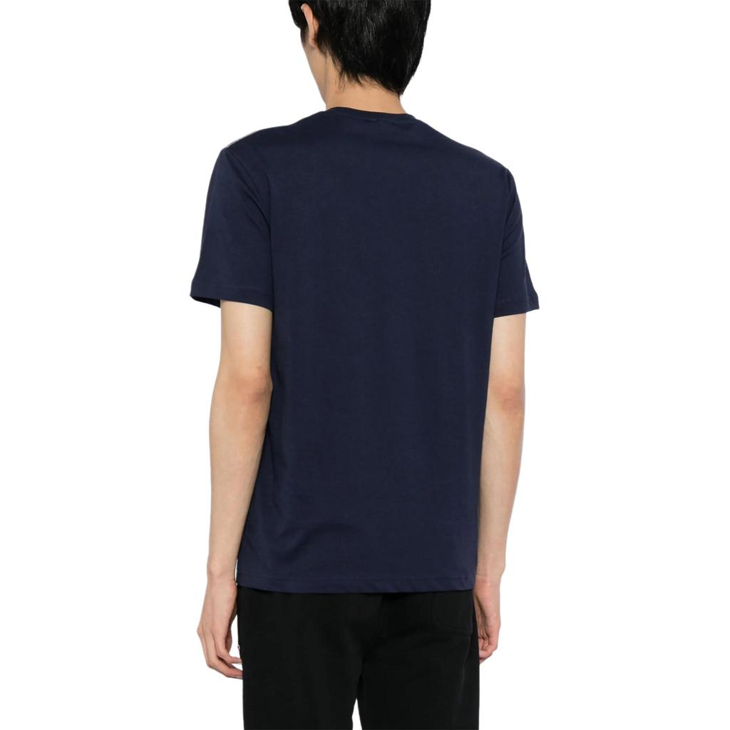 Emporio Armani Pattern Printed Crew Neck Short Sleeve T-Shirt Men Tops Navy-Blue 3DPT39-PJTJZ-1554