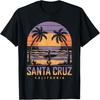 Santa Cruz T-Shirt Herren Damen Kalifornien Retro Sonnenuntergang Vintage T-Shirt(1)