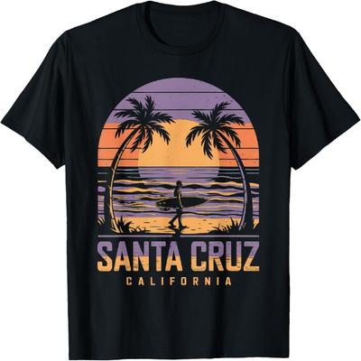 Santa Cruz Tshirt Men Women California Retro Sunset Vintage T-Shirt(1)