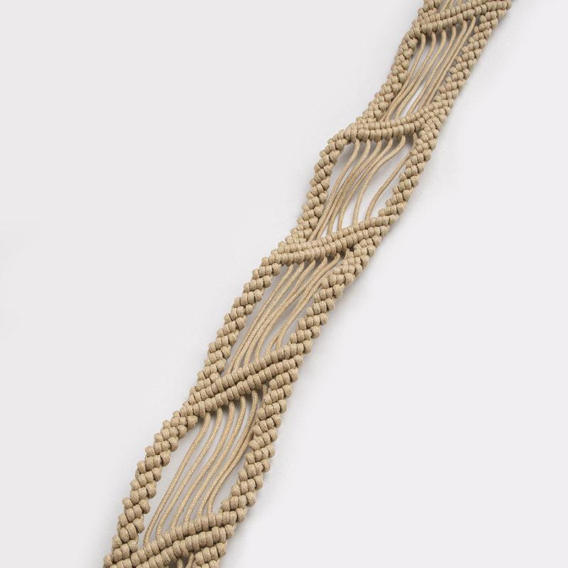 Boho Style Waist Rope Weaving Knotted Ethnic Style Natural Beach Leisure Vacation Style Exquisite Women's Waist Rope