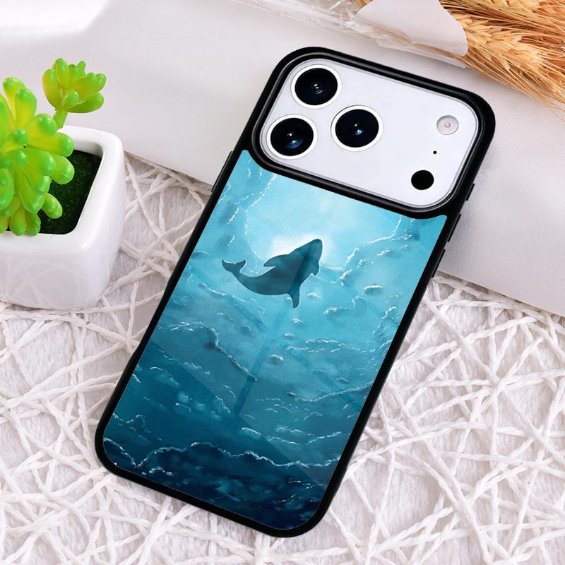 Cute Ocean Whale Fish Phone Case for iPhone 17 Air 16 15 11 12 14 13 Pro Max Shockproof Cover