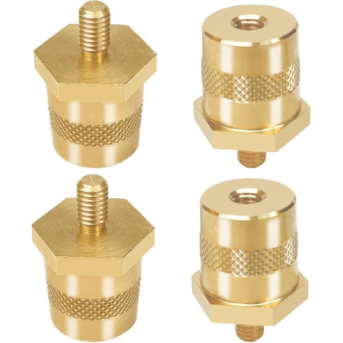 Battery Terminal Connector, Auto battery Terminal Brass Post Adapter, Top Post thread Terminal Charging Post Extender Adaptor Taper Conversion Screw