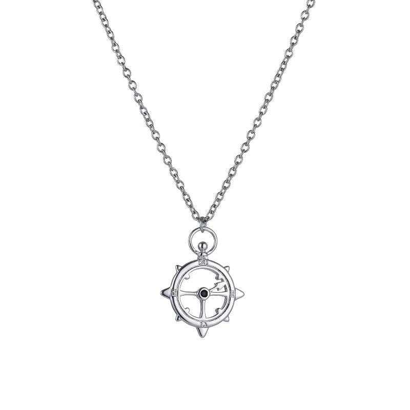 Rudder Pendant Necklace for Men - High-end Design, Niche Style, Small Collar Chain, Luxurious and Versatile.