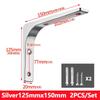 YM 2pcs Heavy Duty Stainless Steel L-Shaped Floating Shelf Brackets Wall Mount Black/White Corner Triangle 90 Degree Decorative