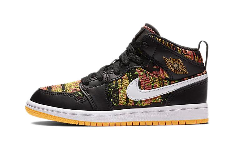 Jordan 1 Mid PS Черный Лазерный Оранжевый 640737-003 35