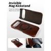 Foldable Bracket Stand Genuine Leather Phone Case For Google Pixel 10 Pro 9pro 9A 8pro 7pro 6 6A Kickstand Protective Back Shell