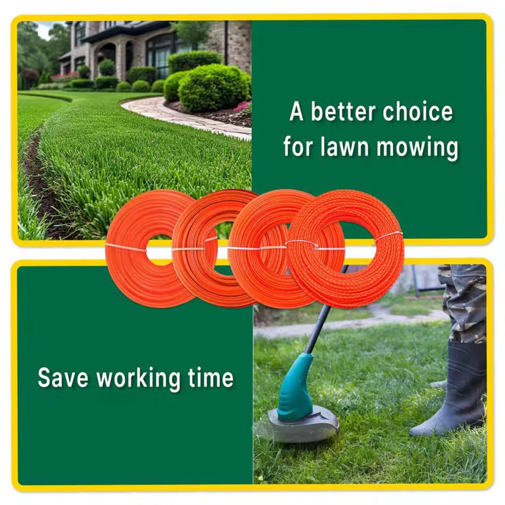 3.0mm x 15m nylon lawnmower, rope brush cutter, cutting thread, lawnmower accessory