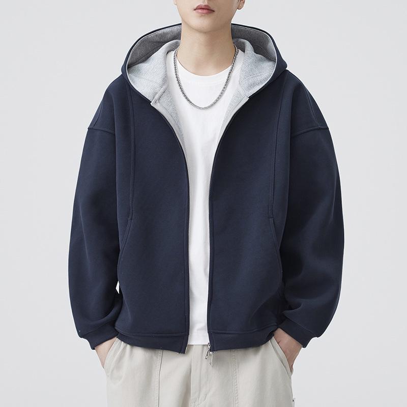 Men's Color Block Loose Casual Hoodie - Autumn 2026 Trendy American Style