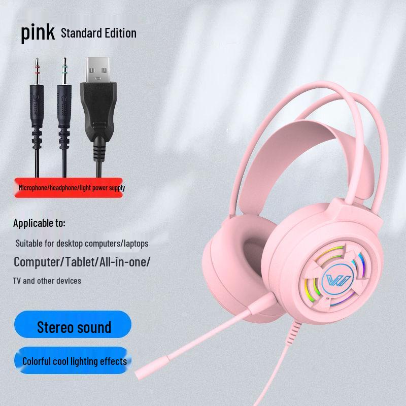 Căști de gaming over-ear cu sunet surround 7.1 și microfon pentru PC și laptop