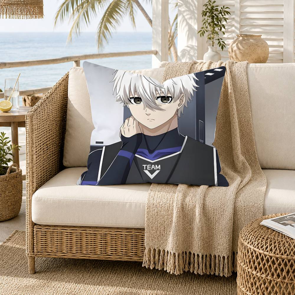 BBLUE LOCKS SSeishiro Nagi Pillow Case for Sofa Living Room Home office Decor Protective Cover