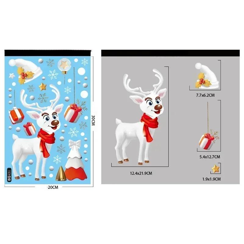 Christmas Window Stickers Christmas Wall Sticker Kids Room Wall Decals Merry Christmas Decorations For Home New Year Stickers