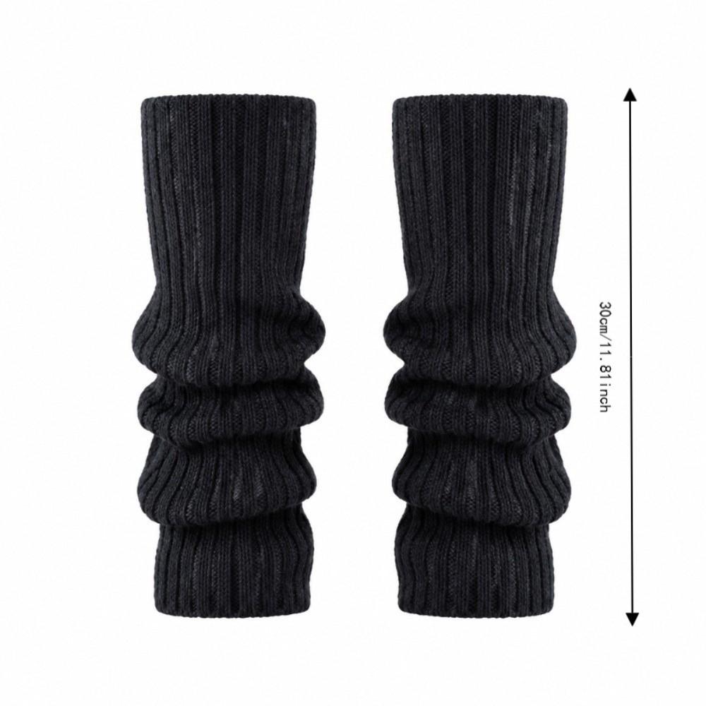 1 Pair Keep Warm Ribbed Leg Warmers Windproof Boot Cuffs Cute Knitted Foot Cover  Kids Girls