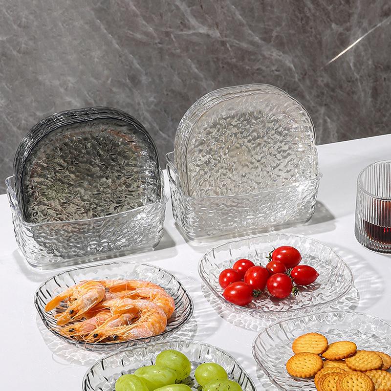 8Pcs Easy To Clean Dinner Plate Storage Box Food Grade Pp Material Dried Fruit Plate Candy Plate Container Snack Tray