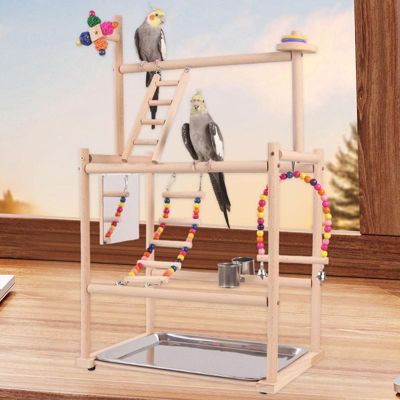Parrot Playstand,Parrot Bird Playground,Exercise,Activity Center Perch Perch Gym Playpen for Parakeet Budgie Finch
