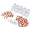 70Pcs Consumables Electrode Tips Nozzle Plasma Cutter for PT?31 LG?40 CUT40 CUT50 Cutting Torch
