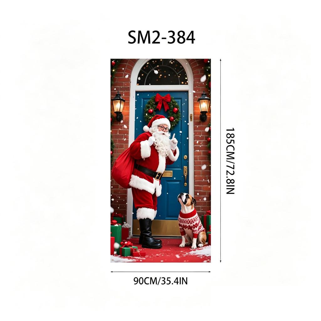 Santa Claus Christmas Hanging Cloth Background Decoration