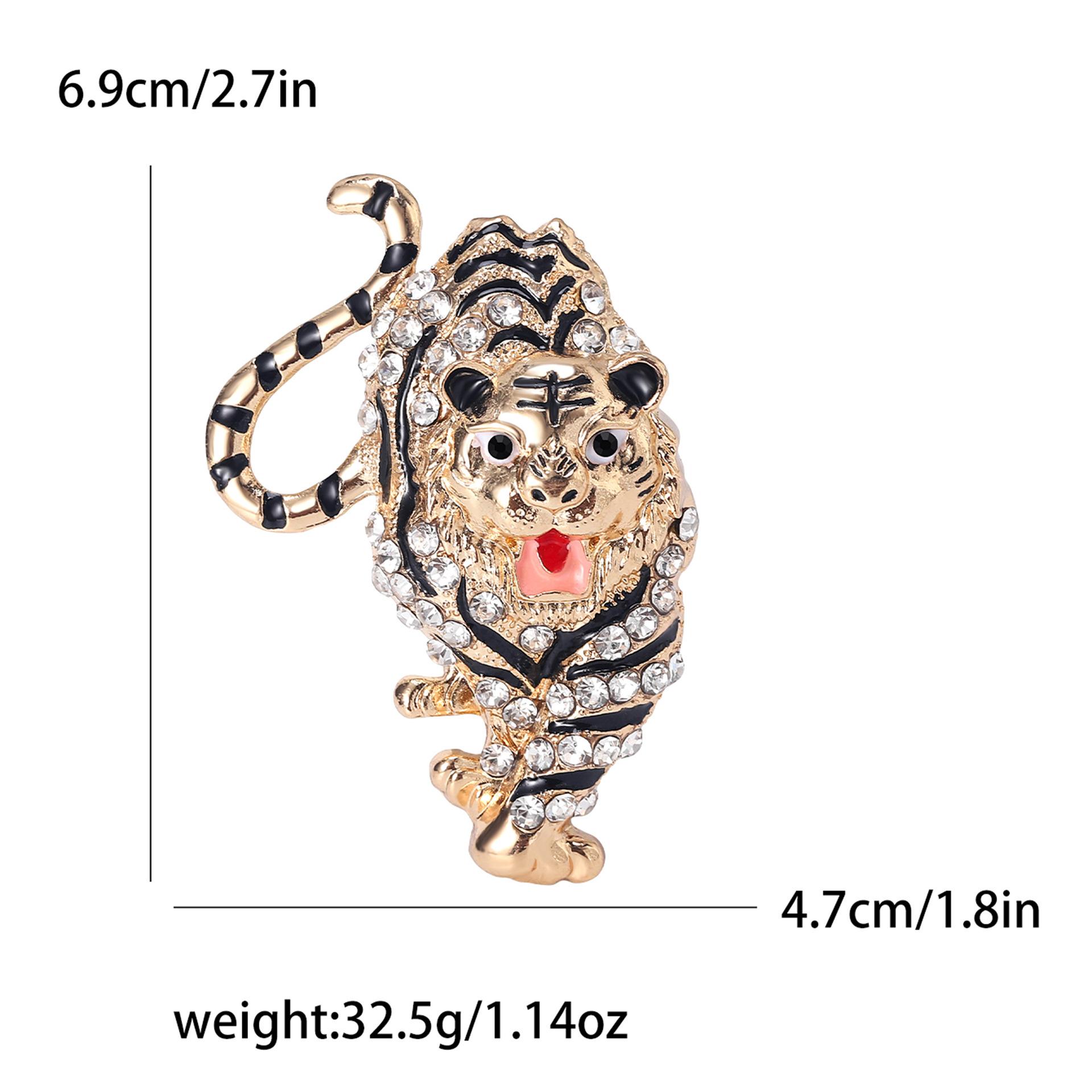 

Творческая серия зодиака Бриллиантовая брошь тигра Пальто фиксированная булавка модные атмосферные украшения
