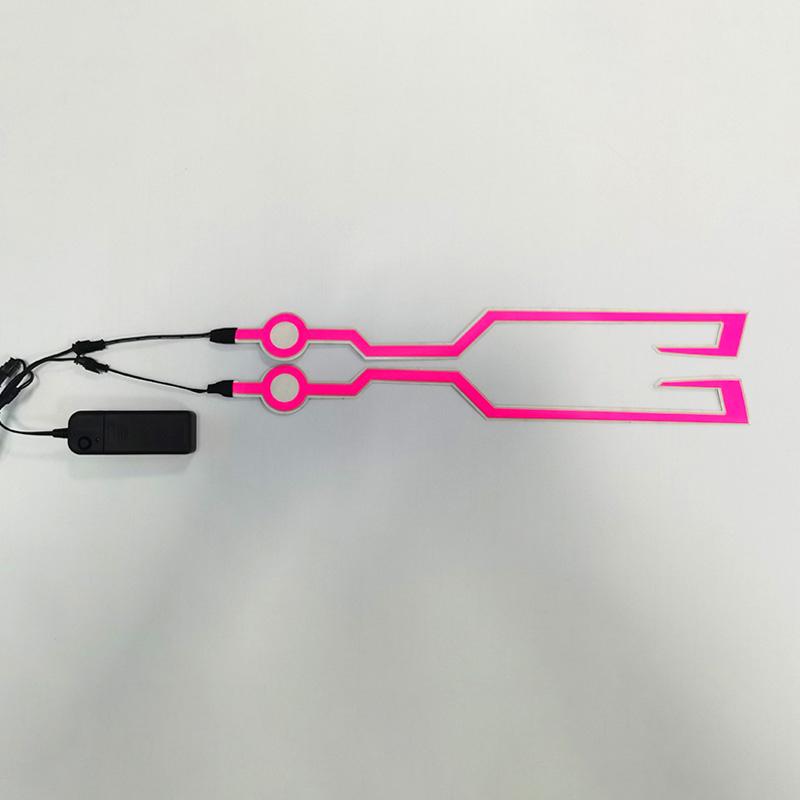 

1 шт. Аксессуары Предупреждающие огни Водонепроницаемый шлем Холодный свет полоса наклейка шлем светодиодный ночной езды розовый