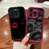 LZ22 Lips Kiss Digital Design Silicone Phone Case for iPhone 11 13 14 15 16 Pro Max 7 8 16 Plus 12 Mini XS Max XR Shockproof Back Cover