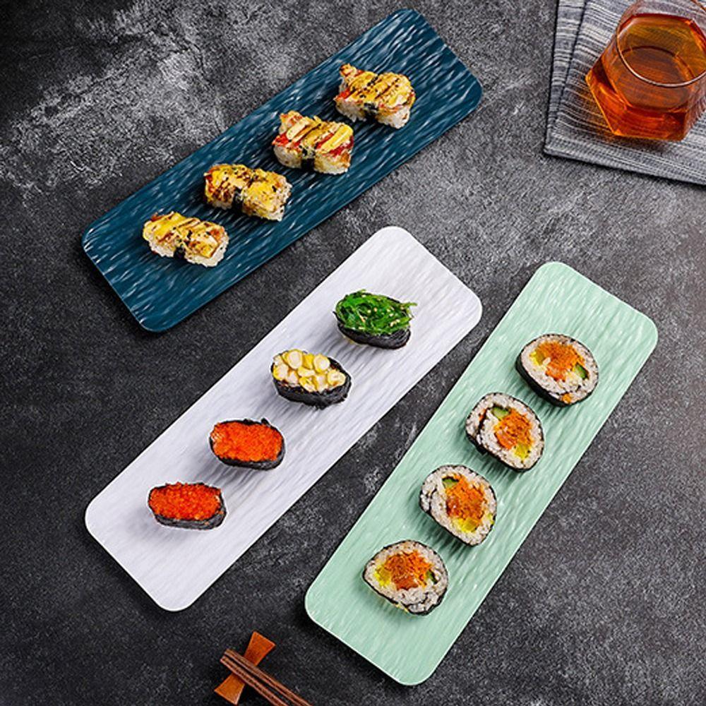 Rectangular Shape Sushi Plate Multicolor Flat Plate Creative Restaurant Plate  Restaurant Use