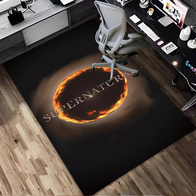 Supernatural Fire Living Room Nonslip Area Rug Soft Carpet For Bedroom Game Playroom Sofa Office Home Decor Doormat Christmas Gift C922149