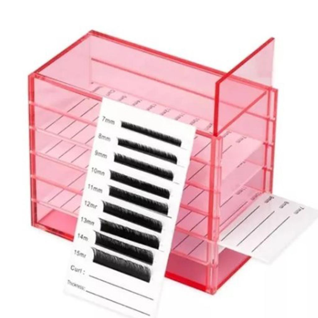 5 Layers Eyelash Storage Box Dustproof Large Capacity Clear Acrylic Eyelash Storage Box for Grafting Lash Extension