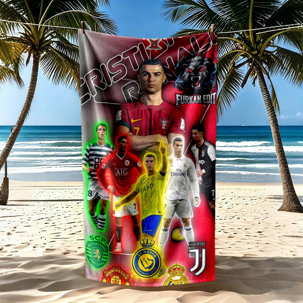 Cristiano Ronaldo Beach Towel High Absorbency Quickdry Comfortable Lightweight Perfect For Traveling Yoga Camping And Swimming
