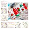 5 Sheets Summer Style Nail Water Decals Gradient Tropical Flamingo Stickers Fruit Watermeleon Nail A