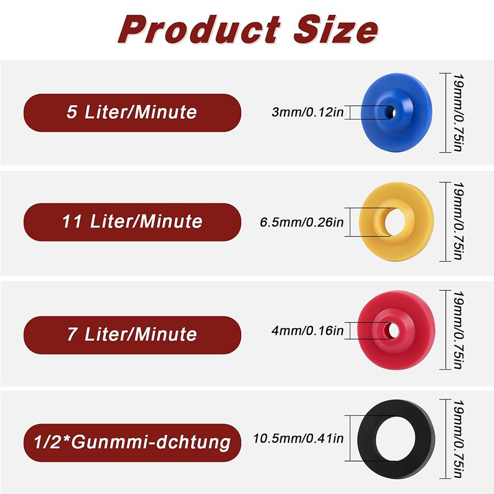 

New 8pcs Silicone Shower Head Flow Restrictor for Various Standard Sizes Shower Head