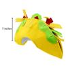 Mini Mexican Taco Headband French Fries Hats Men Felt Taco Hat For Adults Fast Food Halloween Costume Prop Unisex Women