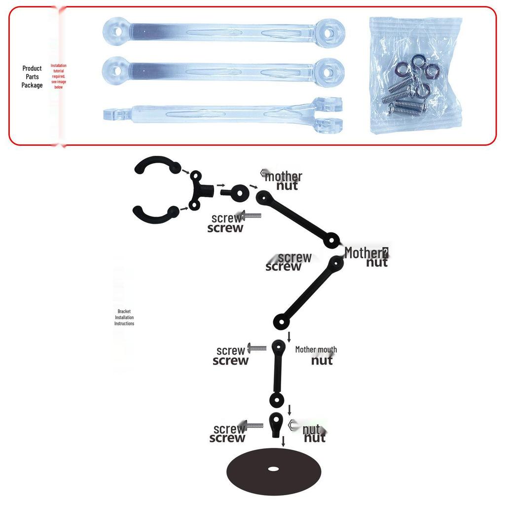 Adjustable Transparent Figure Stand Clip with Waist Support, Bendable Auxiliary Stand, Multiple Sizes