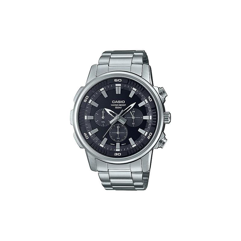 

Casio CASIOSTANDARD series classic, simple, exquisite and fashionable, quartz movement, stainless steel strap, Japanese and Korean MTP-E505D-1AV чорний