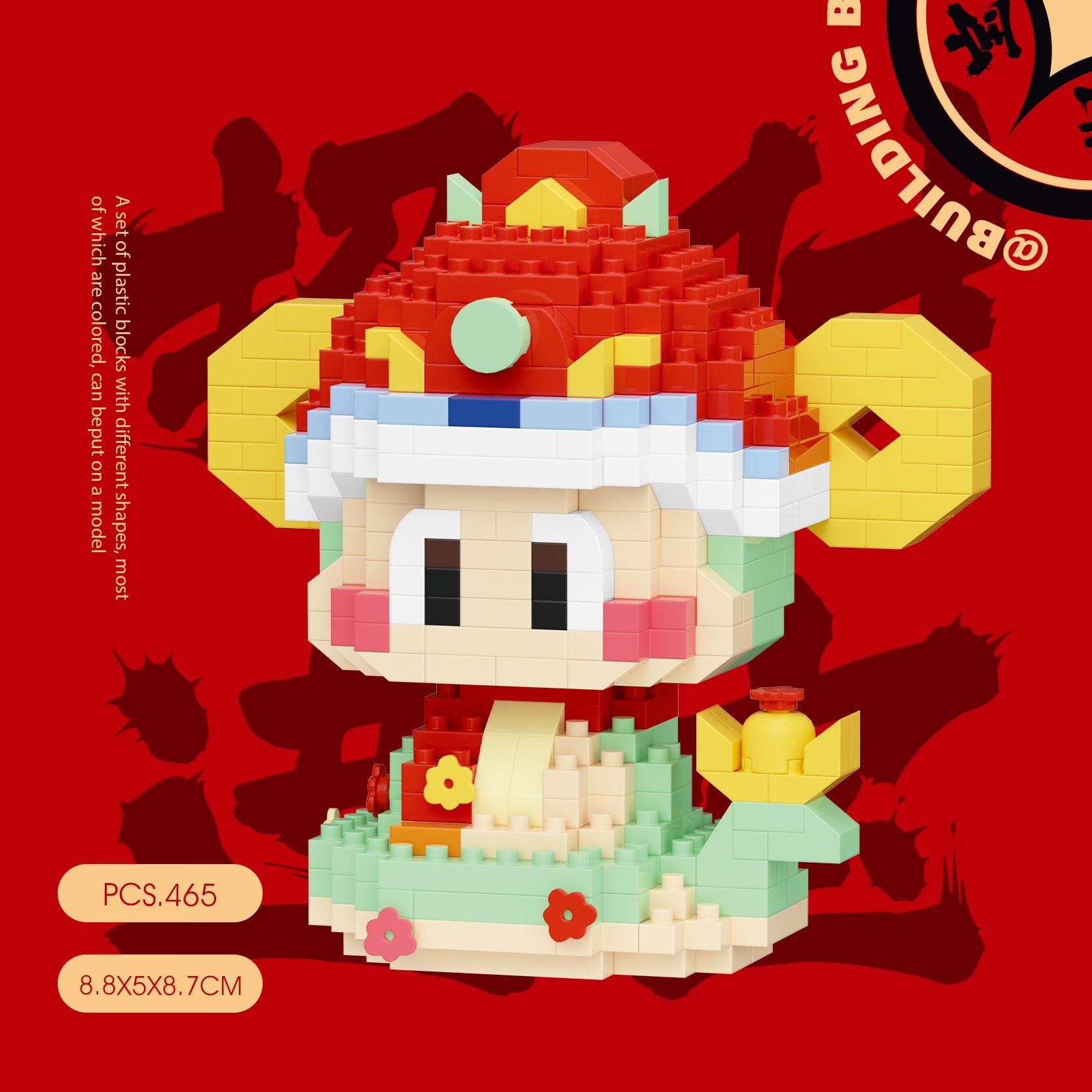 

Non-Toxic New Year Of Snake Kids Toys Mini Cute Snake Micro Building Blocks Educational Toys Animals Model Lucky Decorations Gifts With box