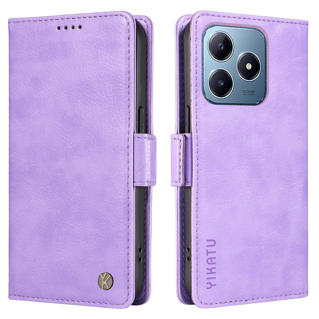 YIKATU YK-007 Dla Realme Note 60x 4G/C63 4G/C61 4G Etui Portfelowe Skórzane Etui na Telefon z Teksturą Liczi