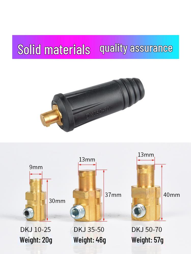 Europäisches Schnellkupplungs-Schweißkabelsatz: Reine Kupfer DKJ10-25 Stecker & Buchsen