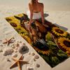 Horse Amidst Sunflowers Beach Towel, Super Soft Microfiber, Gift for Her/Him, Birthday, for Pool, Beach, Travel, Home Decor Fan Gifts