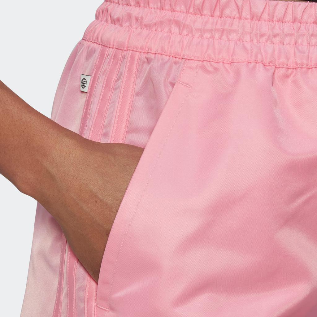 Adidas Originals Solid Color Pocket Logo Label Drawstring Cuff Sports Pants Women Bottoms Pink HL9068