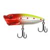 7cm Fishing Lure Hard Bait Popper with Treble Hooks Durable ABS Body Floating Surface Lure for Freshwater and Saltwater Fishing