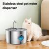 Fontaine à eau pour chat 3,2 L/108 oz Fontaine à eau purifiée Fontaine à boire en acier inoxydable avec pompe à eau silencieuse Eau pour une vie saine pour chats d'intérieur à la maison