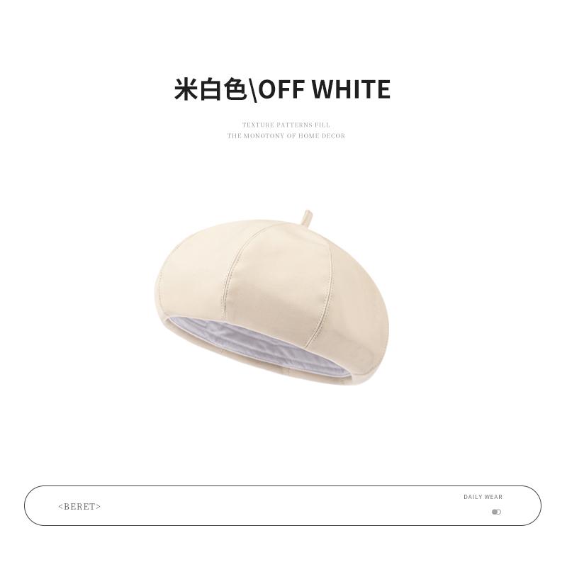 Pu Leather Octagonal Beret British Retro Painter Hat Female Autumn and Winter Tide Versatile Model