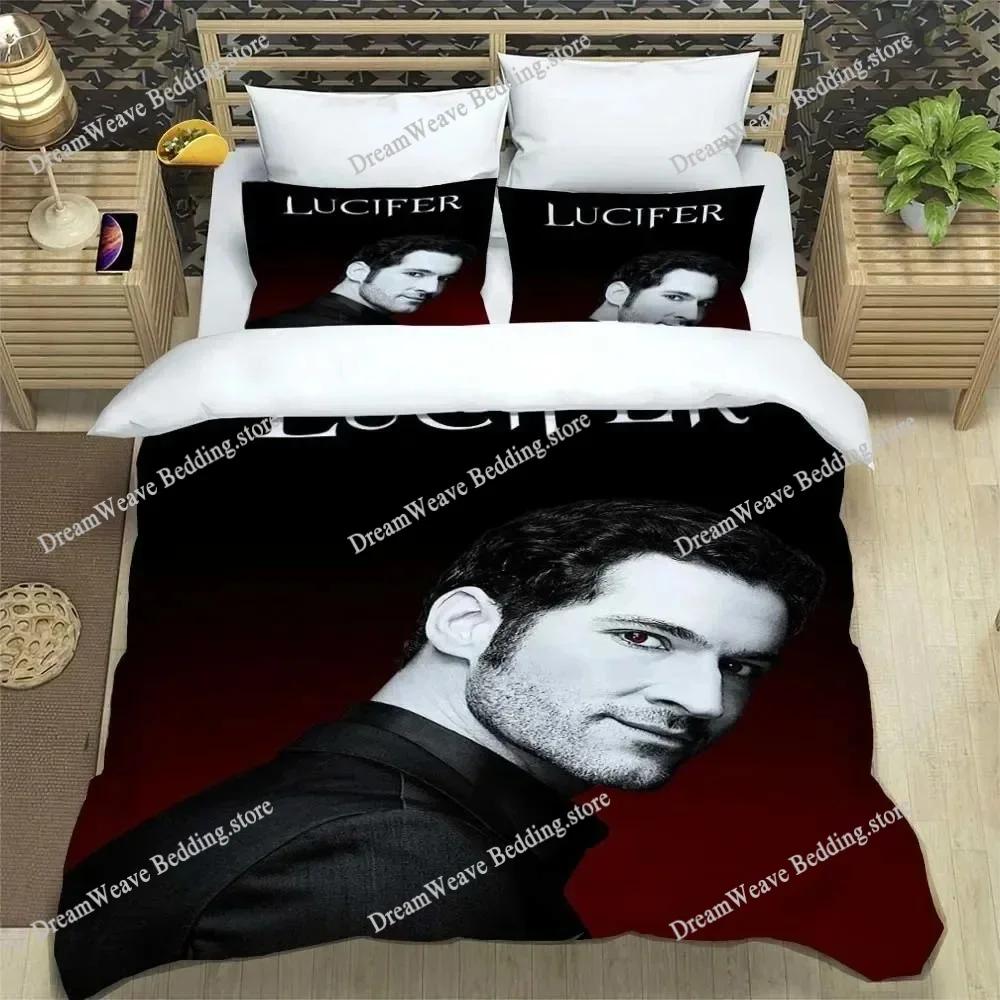 Bettwäsche-Set mit Motiven aus der Zeichentrickserie Lucifer – Exquisites Bettwäsche-Set für Erwachsene, bestehend aus Bettbezug, Bettdecke und Bettbezug – das perfekte Geburtstagsgeschenk!