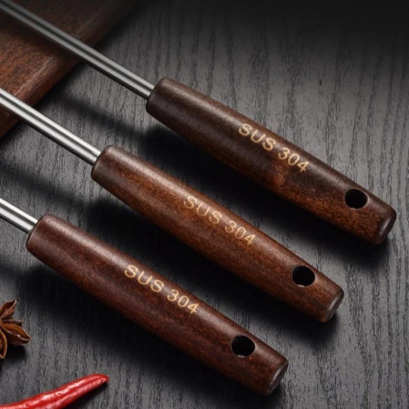 6Pcs Cooking Tools Set 304 Stainless Steel Wooden Handle Shovel Colander Soup Spoon Spatula Cookware Household Kitchen Utensils