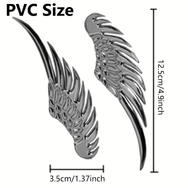 2pcs/1pair of PVC or Metal High Gloss Stickers Angel Wing Decorative Stickers Glitter Accents Anime Theme Glossy Surface