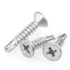 304 Stainless Steel Countersunk Phillips Self-Drilling Wood Screws, White Zinc Plated [M3.5 M4.2 M4.8]
