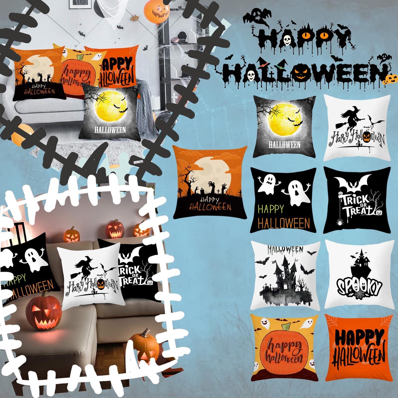 

Happy Halloween Peach Skin Pillowcase, Easily Your Sofa And Other