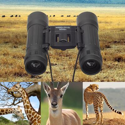 10x25 1000m Long Range Folding Mini Telescope Hd Powerful Binoculars For Outdoor Camping Tourism With Neck Rope